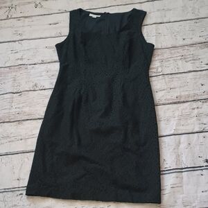 Pendleton Black Lace Cotton Blend Sheath Dress 10